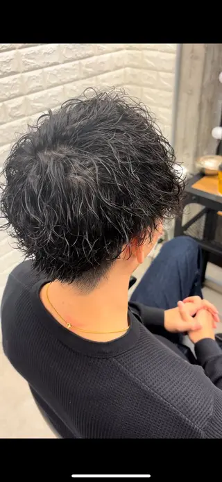 ショート パーマ ブリーチ縮毛矯正 ハイライト/Yutoのヘアスタイル