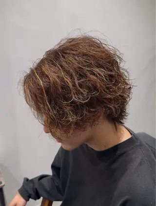パーマ メンズ メンズヘア カット、パーマ特化のヘアスタイル