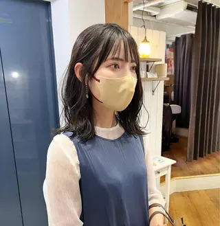 ミディアム カラー Hareru 豊田 修廣のヘアスタイル