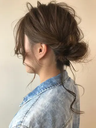 セミロング カラー パーマ ヘアアレンジ メンズ キッズ ネイル マツエク・マツパ Lien 深井店のヘアスタイル
