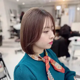 ショート カラー 新越谷HATTORI 似合わせカットカラーのヘアスタイル
