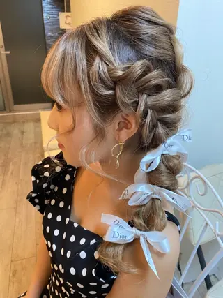セミロング ヘアアレンジ 早朝、日祝セット🉑 TSUBASAのヘアスタイル
