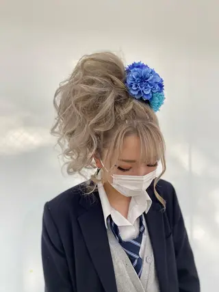 ロング カラー ヘアアレンジ 松井 敬太郎のヘアスタイル