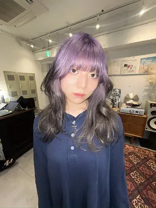 ロング カラー 綺星 ハイトーン/デザインのヘアスタイル