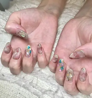 セミロング カラー パーマ ヘアアレンジ ネイル マツエク・マツパ el. by Aoのネイルデザイン