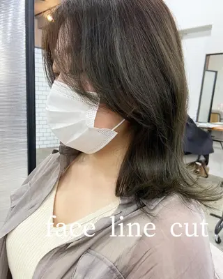 ミディアム カラー ヘアアレンジ Trip大名 AZUのヘアスタイル