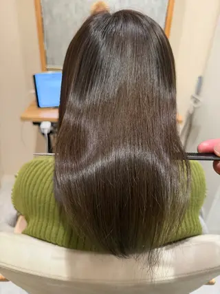 セミロング カラー 髪質改善 艶髪🔵フセナオヤのヘアスタイル