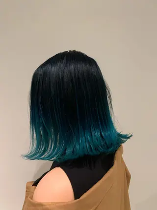 ミディアム カラー 色落ちまでキレイに！ ！女性サロンのヘアスタイル