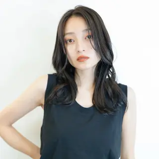 セミロング カラー レイヤーカット 赤み消し　店長/大和のヘアスタイル