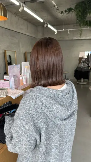 ミディアム 湯浅 慈園のヘアスタイル