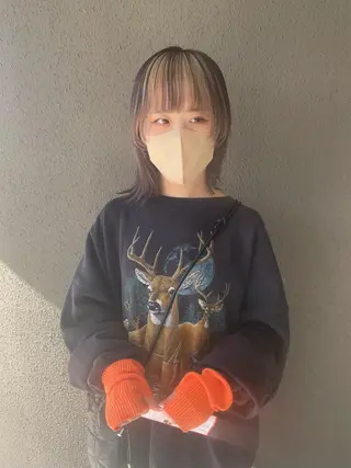 ミディアム カラー 山本 愛永のヘアスタイル