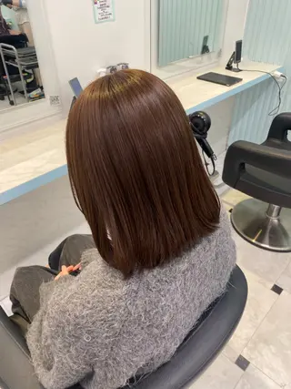 ミディアム 🤎モテ髪&透明感 ミルクティー🥣🤎のヘアスタイル