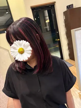 セミロング 安倍 辰哉のヘアスタイル