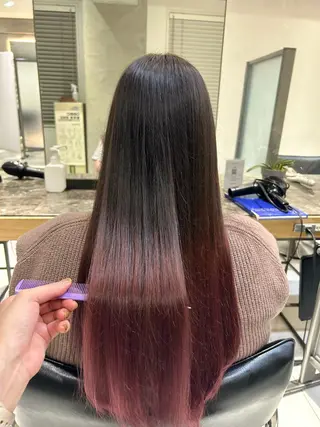 ロング カラー 艶カラー/レイヤー 🦋AKARI🦋のヘアスタイル