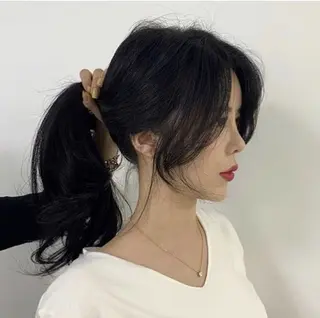 セミロング カラー 韓国ヘア特化🇰🇷 心斎橋【ユリカ】のヘアスタイル
