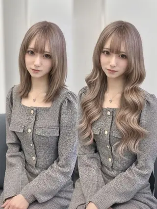 カラー ロング むら 結菜のヘアスタイル