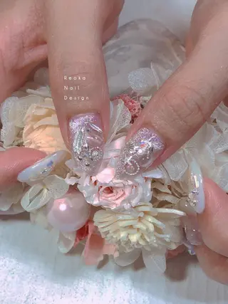 セミロング ネイル Blowe ニュアンスのネイルデザイン