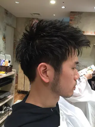 ショート ミディアム カラー パーマ メンズ キッズ Soleria 田中慎一のヘアスタイル
