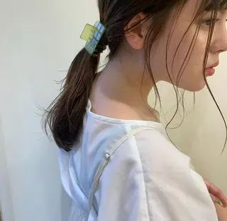セミロング ヘアアレンジ ブリーチなしWカラー ／レイヤー🎀マリノのヘアスタイル