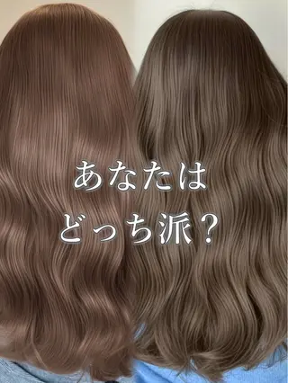 ロング カラー 顔まわりの神様✨ 透明感カラー藤嶋秀幸のヘアスタイル