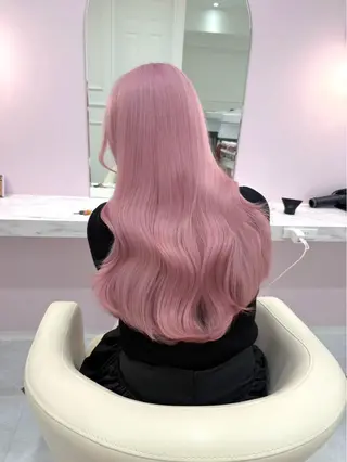 ロング カラー ハイトーンカラー💞 くるみ🎀のヘアスタイル