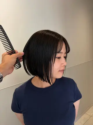 ショート れん/梅田縮毛矯正 /透明感カラーのヘアスタイル
