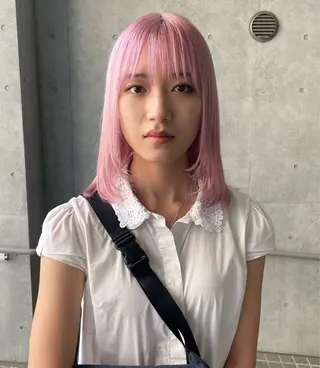 ミディアム カラー 🌈メンズパーマ🌈 メンズカットアリサのヘアスタイル