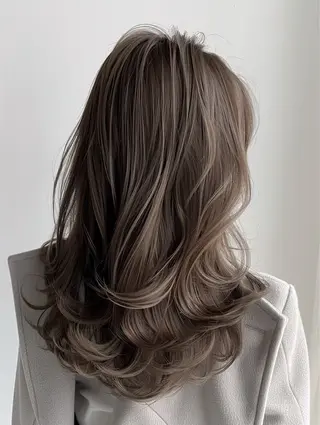 セミロング カラー パーマ ヘアアレンジ メンズ キッズ EnBlesS西宮 マンツーマン神道有基のヘアスタイル