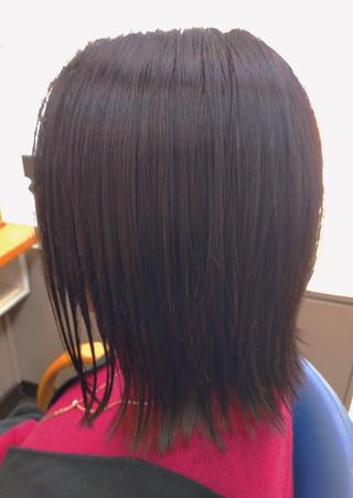 セミロング カラー 森長 咲子のヘアスタイル
