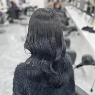 ロング カラー パーマ ヘアアレンジ メンズ キッズ 髪質改善Ⅰ透明感 艶カラーⅠたつやのヘアスタイル