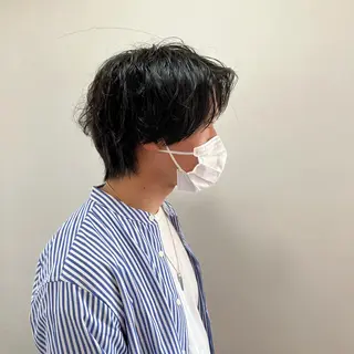 ショート パーマ メンズ 佐藤 悠生 メンズパーマ.カットのヘアスタイル