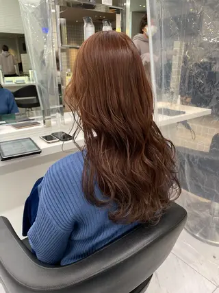 ミディアム カラー パーマ ヘアアレンジ メンズ キッズ ネイル マツエク・マツパ アイブロウ 🦋縮毛/韓国レイヤ ー/透明感カラー🦋のヘアスタイル
