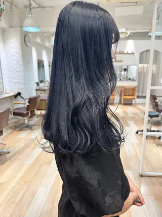 セミロング カラー 縮毛/透明感カラー Mariamu🫧のヘアスタイル