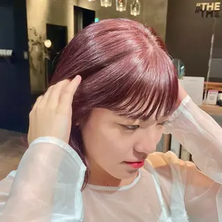ショート カラー ヘアアレンジ レイヤー×ベージュ ×暖色🩷AINAのヘアスタイル