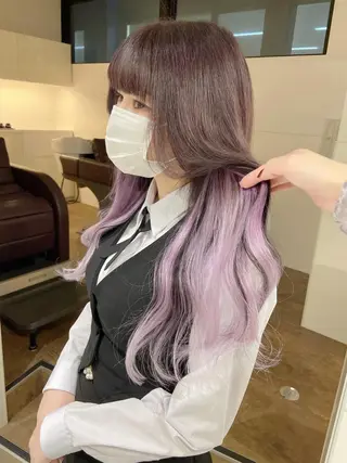 ロング カラー Amelie yunのヘアスタイル