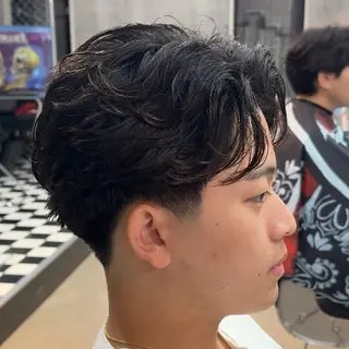 ショート パーマ メンズ メンズ専門🥸 フェード特化　涼太のヘアスタイル