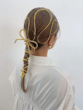 ロング カラー ヘアアレンジ 天神レイヤーカット No.1💖マユカのヘアスタイル