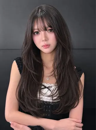 ロング Mimi♡/透明感 /ワンホンレイヤーのヘアスタイル