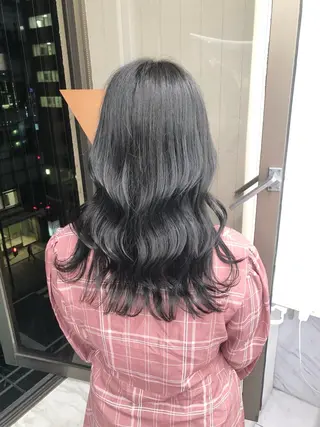 ミディアム カラー パーマ ヘアアレンジ メンズ キッズ ネイル マツエク・マツパ 上品＆韓国風 🥀海心🥀のヘアスタイル