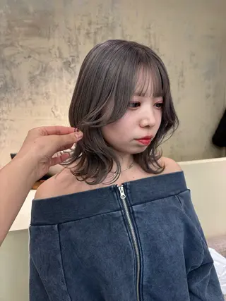 ミディアム カラー karin🌛ボブ/ 透明感たっぷりカラーのヘアスタイル