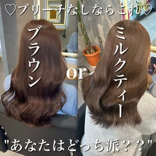 セミロング カラー ブリーチなしの達人 🌈KAITOのヘアスタイル