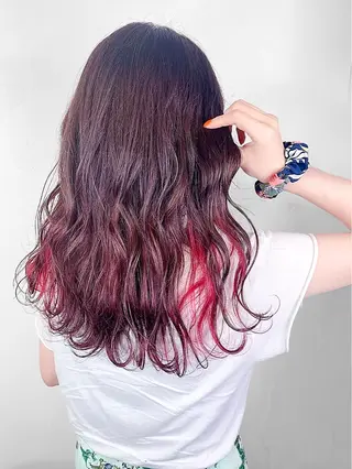 ロング カラー ヘアアレンジ VIM hairおもろまち店のヘアスタイル