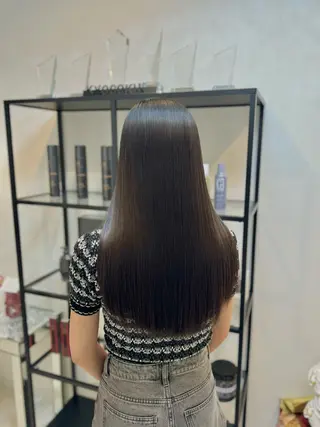 ロング カラー パーマ ヘアアレンジ メンズ キッズ 髪質改善Ⅰ透明感 艶カラーⅠたつやのヘアスタイル