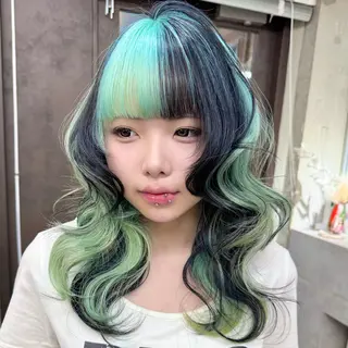 セミロング カラー パーマ ヘアアレンジ メンズ キッズ 💖オタク美容師 ꒰ঌ♡モモ♡໒꒱のヘアスタイル