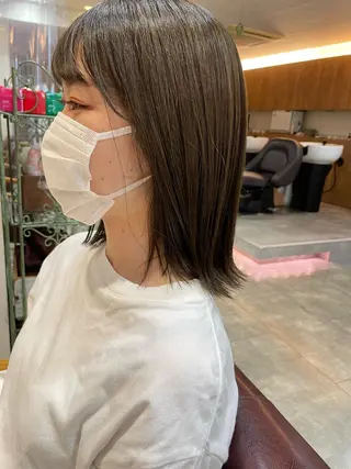 ミディアム カラー 福田 ジュンキのヘアスタイル