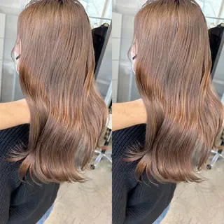 ミディアム パーマ yoriダブルカラー 代表すがわらのヘアスタイル