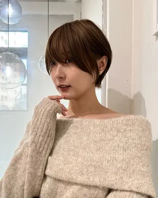 ショート 縮毛矯正/レイヤー taiga🧡のヘアスタイル
