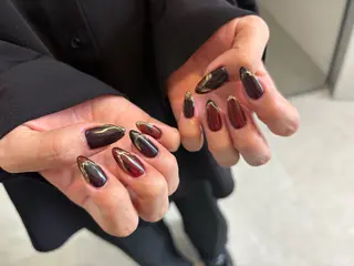 ネイル Mai :矢場町 ニュアンス🌿アートのネイルデザイン
