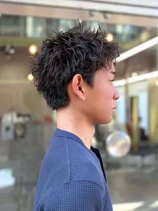 ショート パーマ メンズ ✂︎メンズ特化船橋 パーマ優希のヘアスタイル