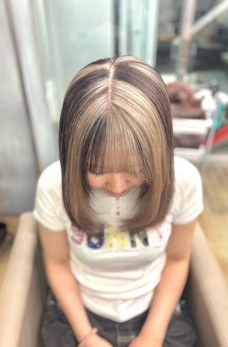 ロング 💖saki/店長 /ハイトーン💖のヘアスタイル
